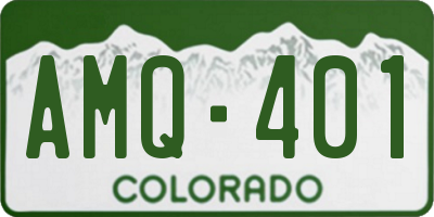 CO license plate AMQ401