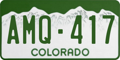 CO license plate AMQ417