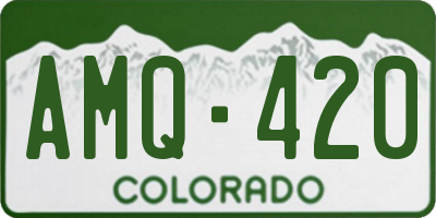 CO license plate AMQ420