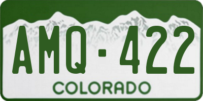 CO license plate AMQ422