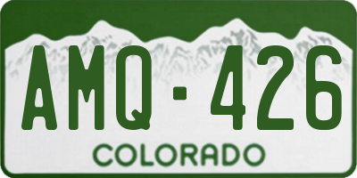 CO license plate AMQ426