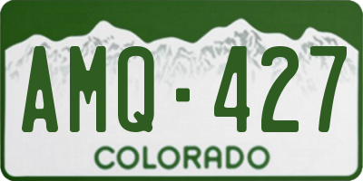 CO license plate AMQ427