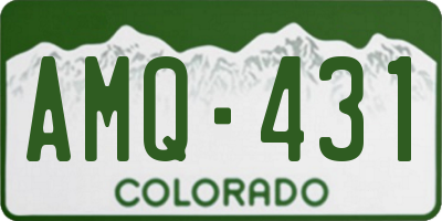 CO license plate AMQ431