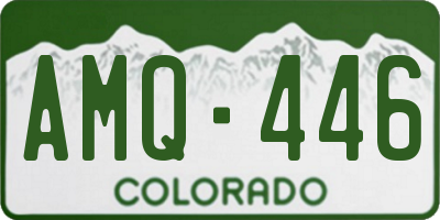 CO license plate AMQ446