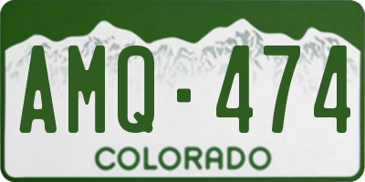 CO license plate AMQ474