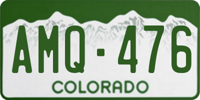 CO license plate AMQ476