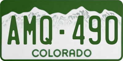 CO license plate AMQ490