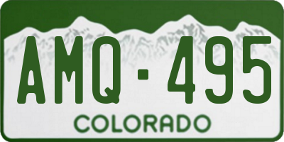 CO license plate AMQ495