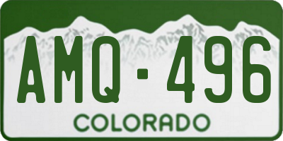 CO license plate AMQ496