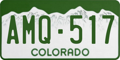 CO license plate AMQ517