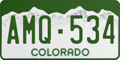 CO license plate AMQ534