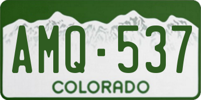 CO license plate AMQ537
