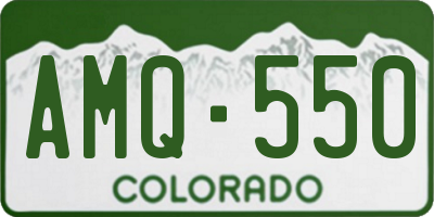 CO license plate AMQ550