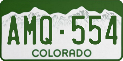 CO license plate AMQ554