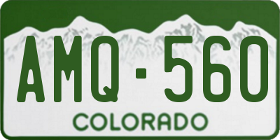 CO license plate AMQ560