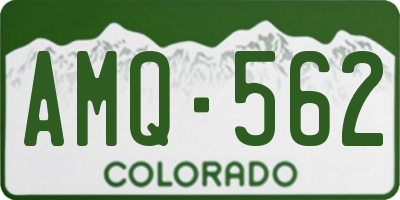 CO license plate AMQ562