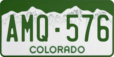 CO license plate AMQ576