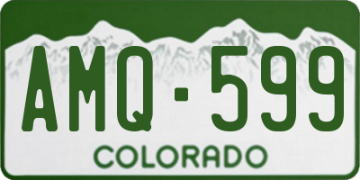 CO license plate AMQ599
