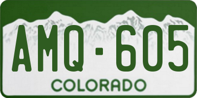 CO license plate AMQ605