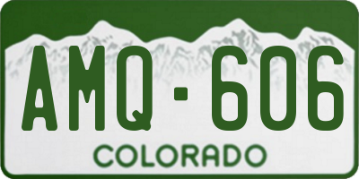 CO license plate AMQ606