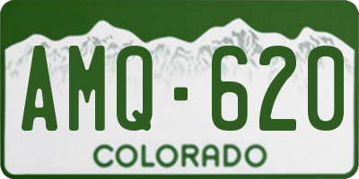 CO license plate AMQ620