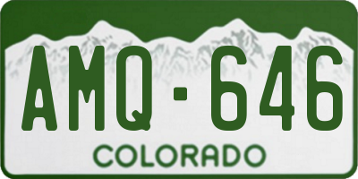 CO license plate AMQ646