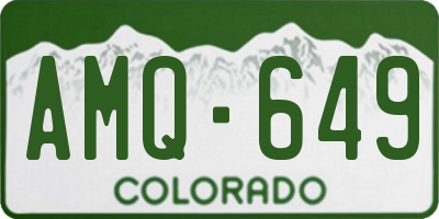 CO license plate AMQ649