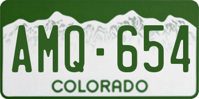 CO license plate AMQ654