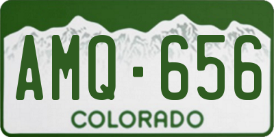 CO license plate AMQ656