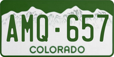 CO license plate AMQ657