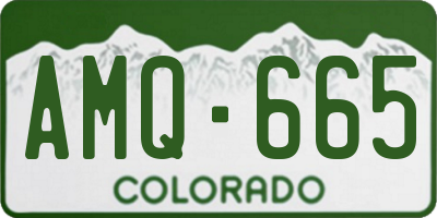 CO license plate AMQ665
