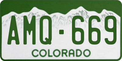 CO license plate AMQ669