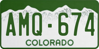 CO license plate AMQ674