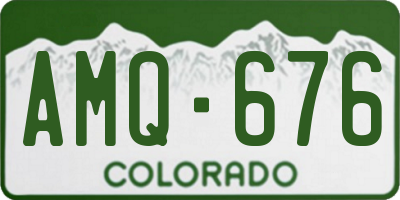 CO license plate AMQ676