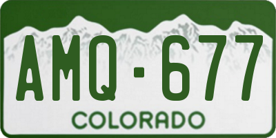 CO license plate AMQ677