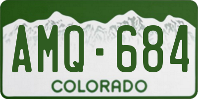 CO license plate AMQ684