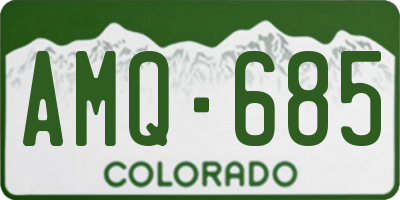 CO license plate AMQ685