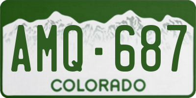 CO license plate AMQ687