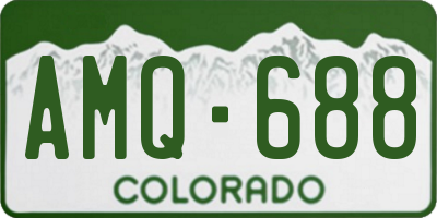 CO license plate AMQ688