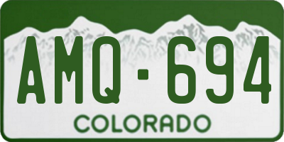 CO license plate AMQ694