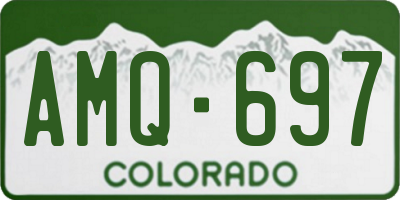 CO license plate AMQ697