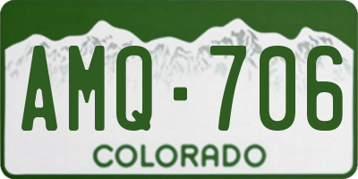 CO license plate AMQ706