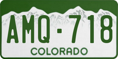 CO license plate AMQ718