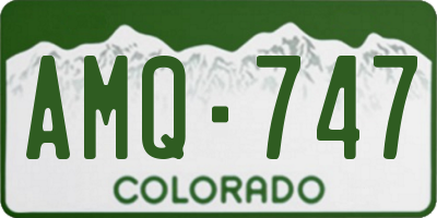 CO license plate AMQ747