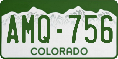 CO license plate AMQ756