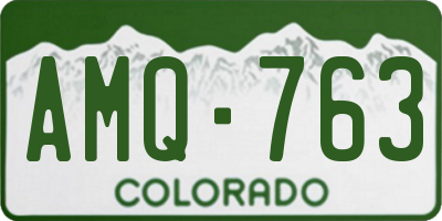 CO license plate AMQ763