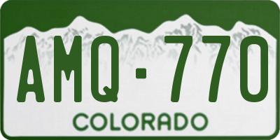 CO license plate AMQ770