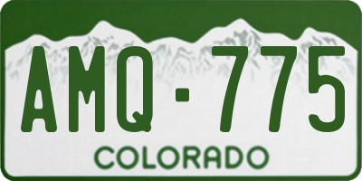 CO license plate AMQ775