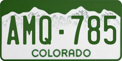 CO license plate AMQ785