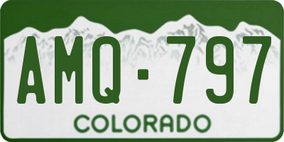 CO license plate AMQ797